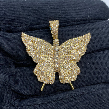 14k Butterfly Diamond Pendant