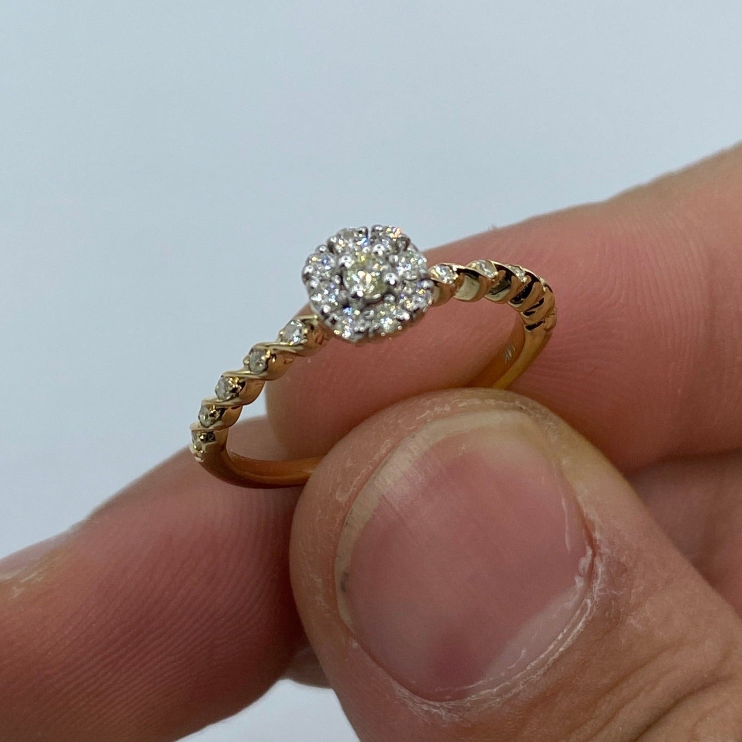 14K Elegant Bloom Diamond Engagement Ring