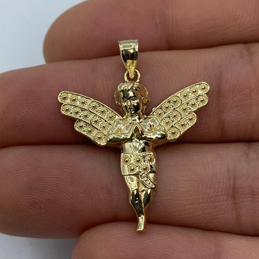 14K Baby Angel Pendant 1.3"