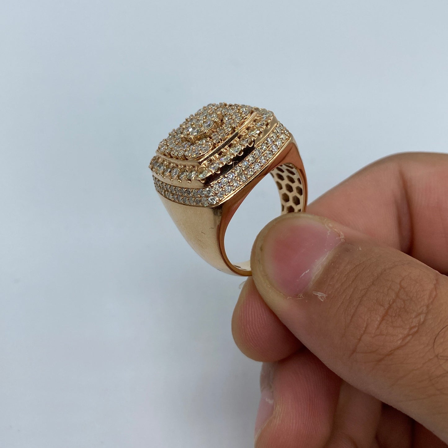 14K Rose Jumbo Diamond Ring