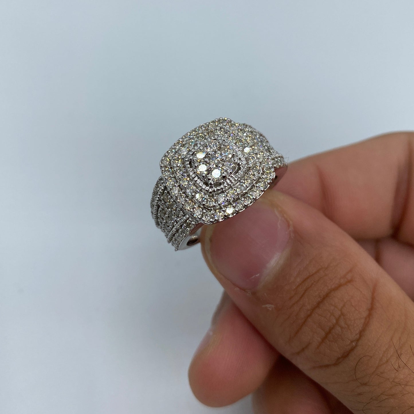 14K Square Barcelona Diamond Ring