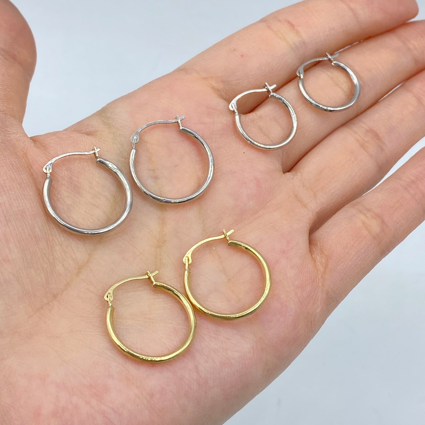 14K Tube Hoop Earrings