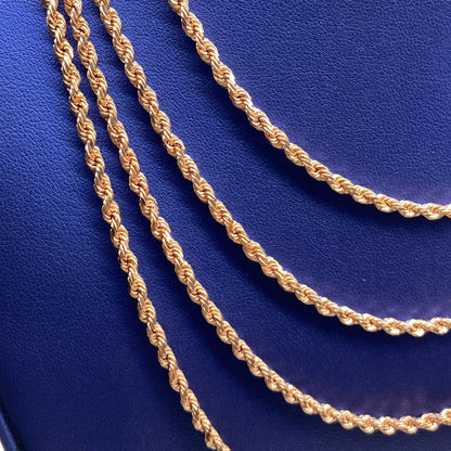 10K 3.6MM Rope Chain in Rose Gold 16-22"