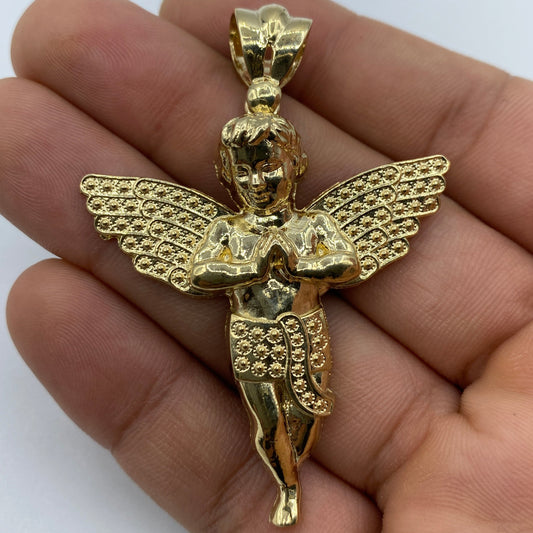 14K Baby Angel Pendant 2.5"