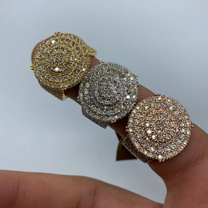 10K Jumbo Icy Time Circle Diamond Ring