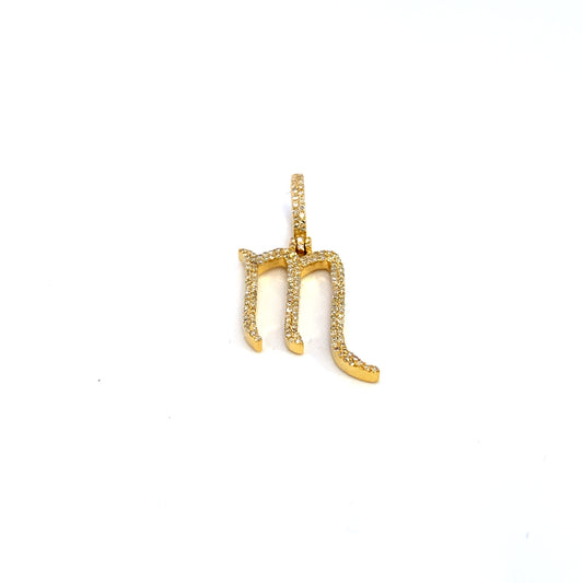 10K Scorpio Sign Diamond Pendant