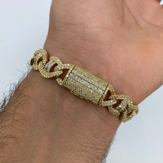 14K Baguette Diamond Bracelet