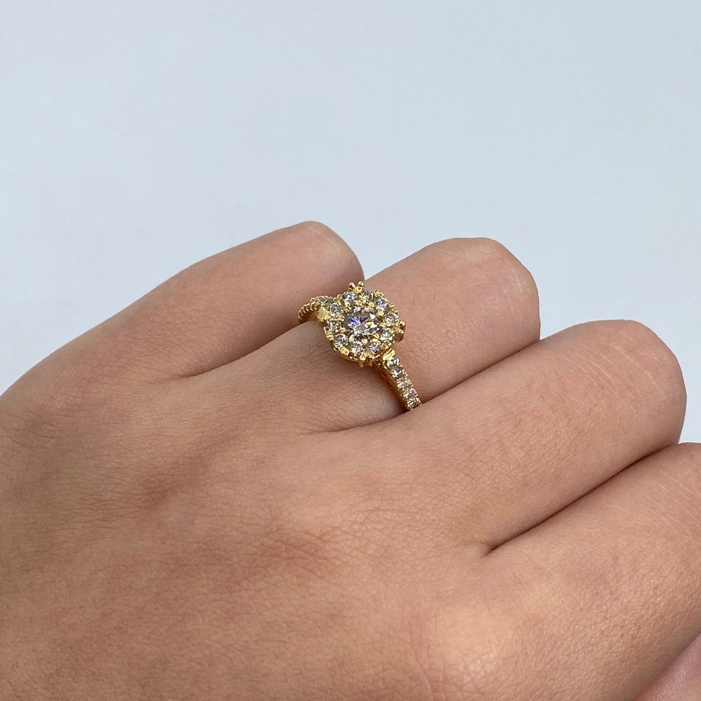 14K Juliet Circle Diamond Engagement Ring
