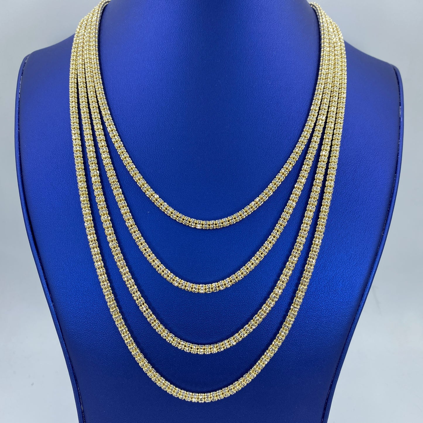 14K Ice Chain in Yellow Gold 18-24" Full Collection