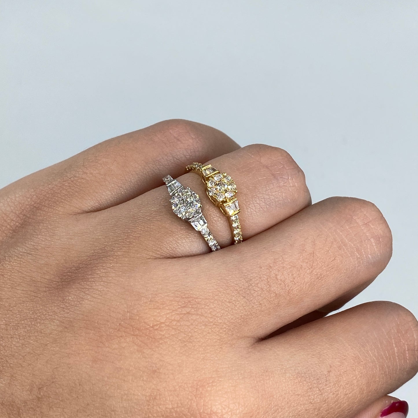 14K Baguette Diamond Unity Engagement Ring