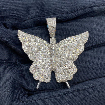 14k Butterfly Diamond Pendant