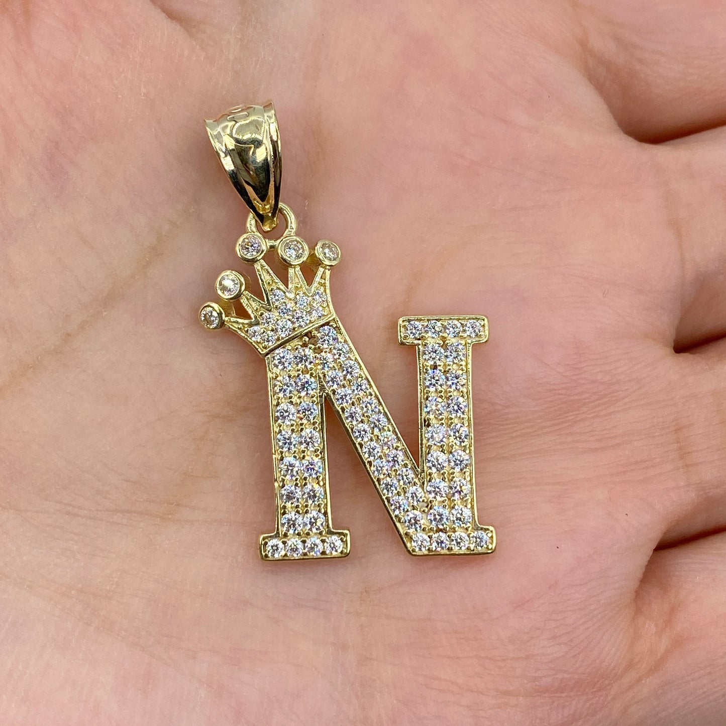 Crown Initial Letter Pendant Full Collection
