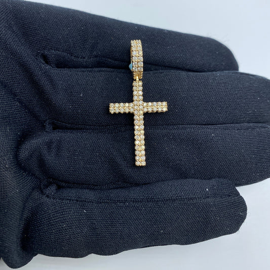 14K Traditional Cross Diamond Pendant