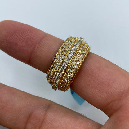 14K Thick Men's Diamond Ring