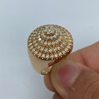 14K Cake Diamond Ring