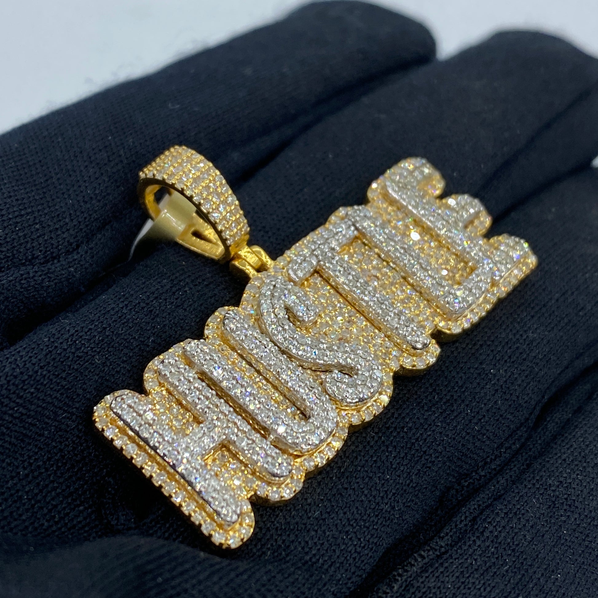 Custom gold diamond necklace Clearance