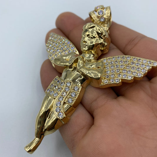 14K Baby Angel Pendant 3.75"