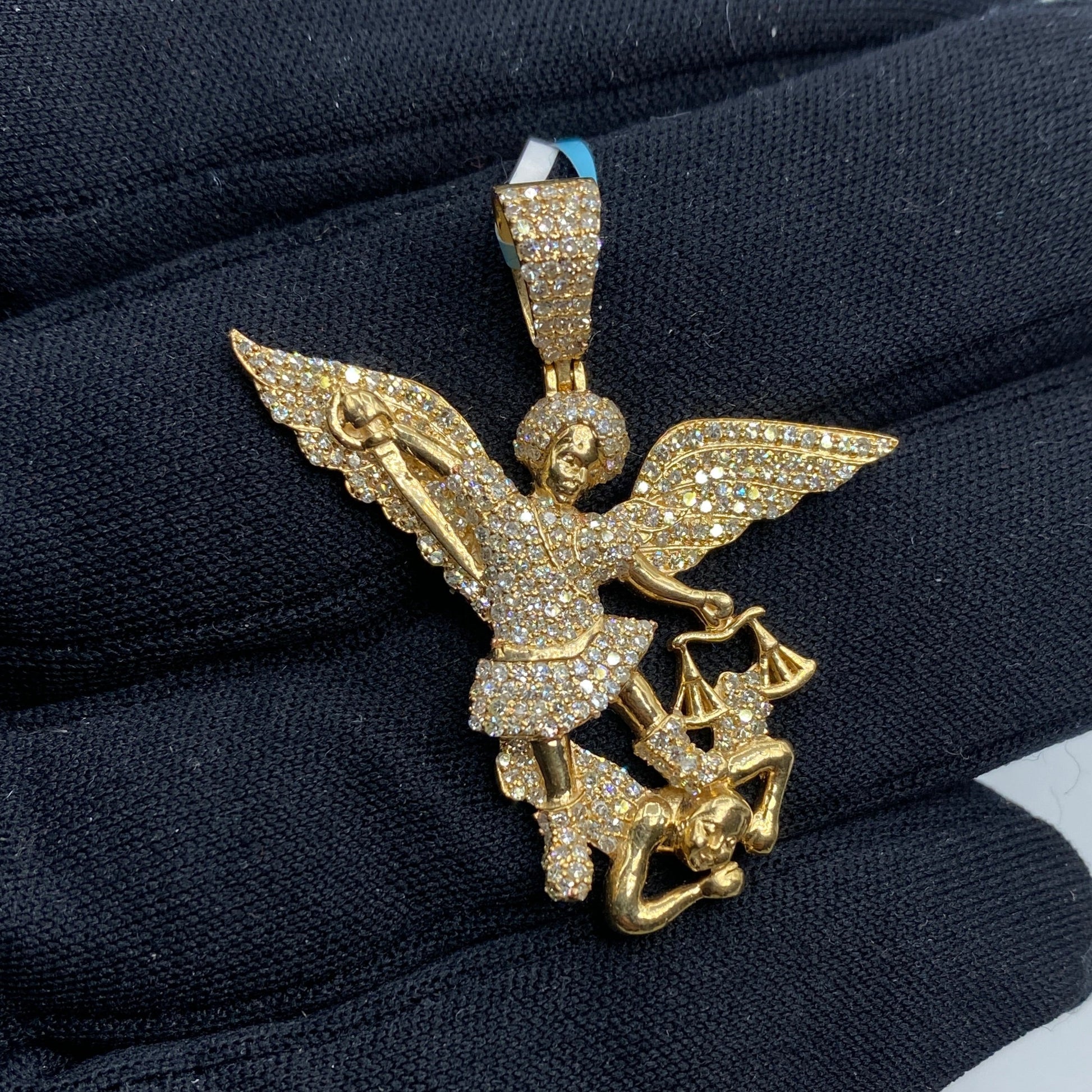 St michael diamond pendant Clearance