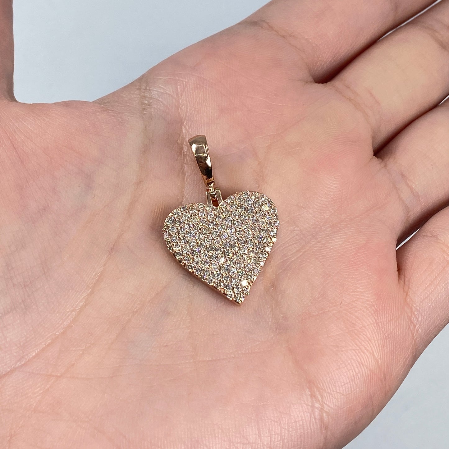 14K Icy Heart Diamond Pendant