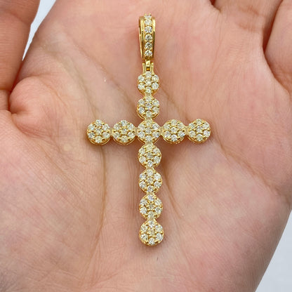 10K Issac Cross Diamond Pendant