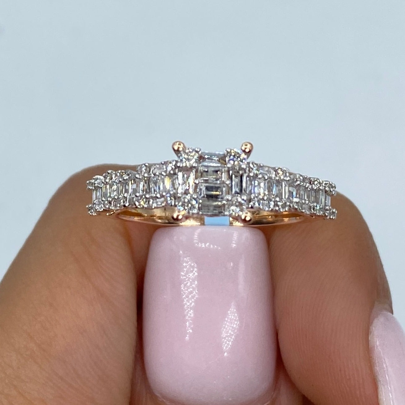 14K Capitol Diamond Baguette Ring