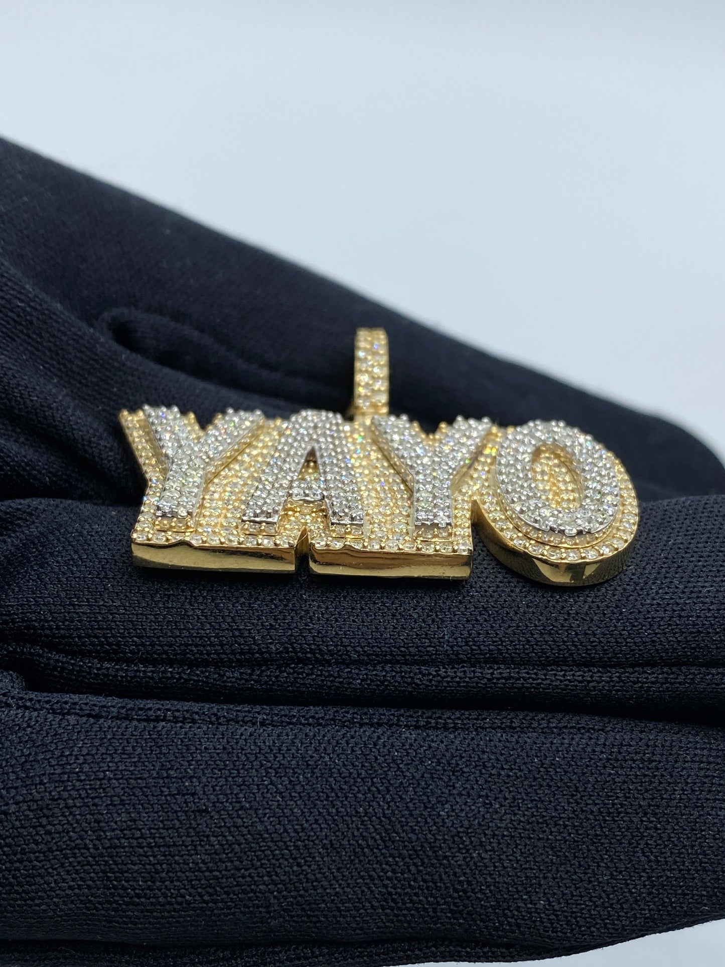 10K Yayo Name Diamond Pendant