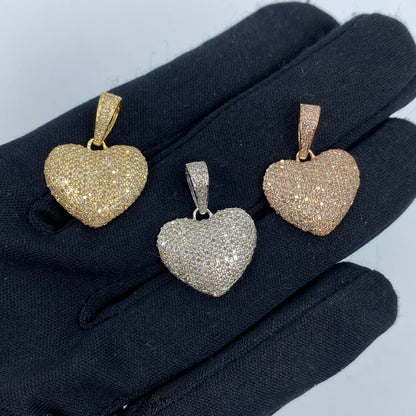 10K Heart Diamond Pendant