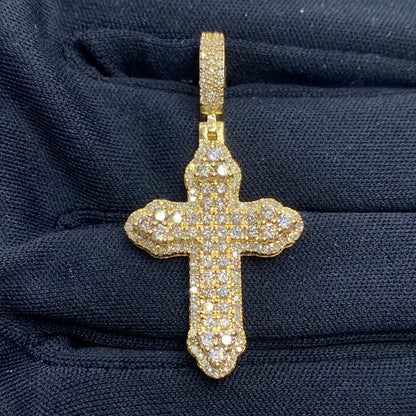 10K Passion Cross Diamond Pendant