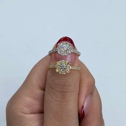 14K Juliet Circle Diamond Engagement Ring