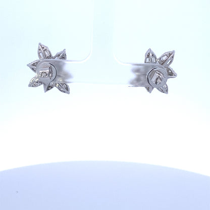 14K Bridal Diamond Baguette Earrings