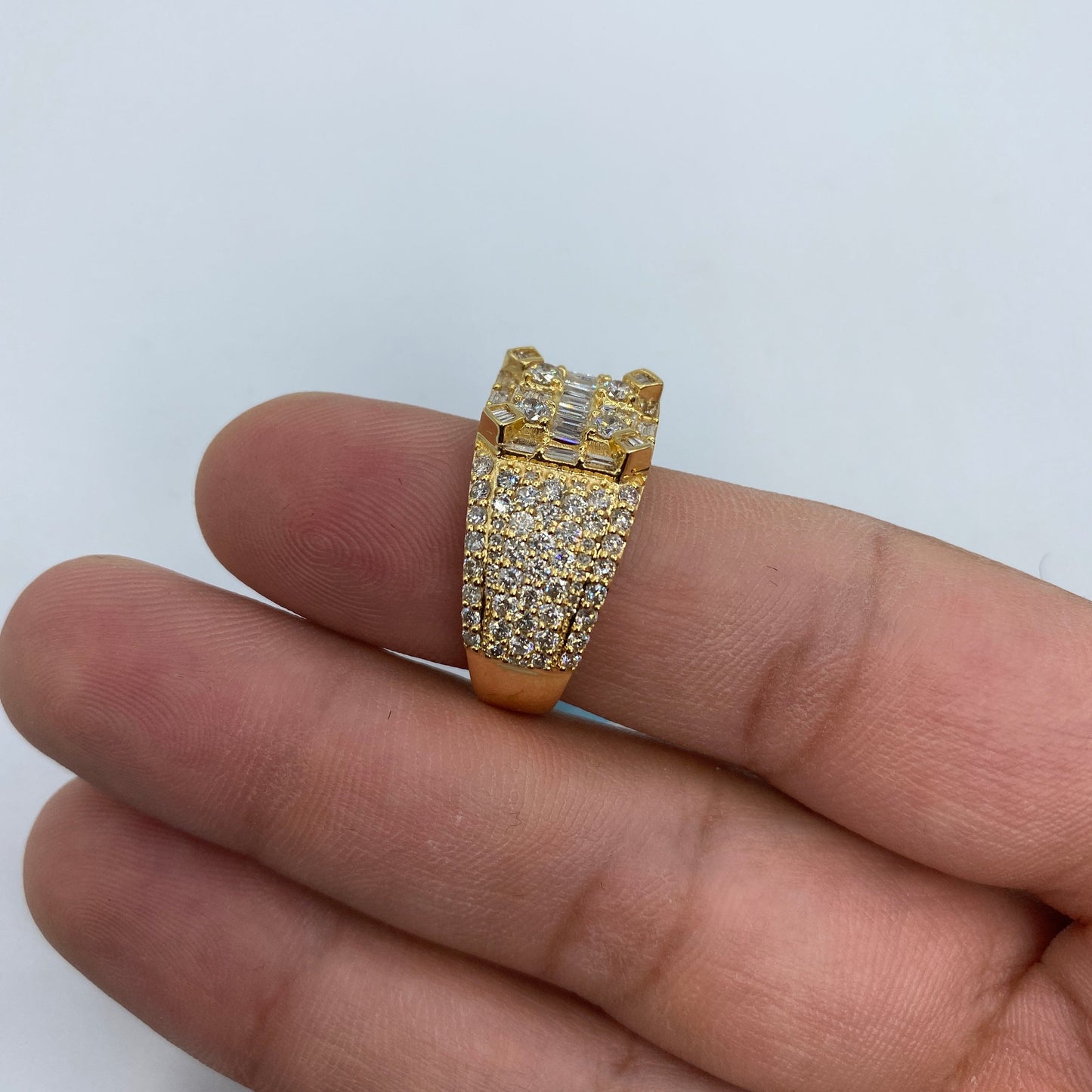 14K Sahara Diamond Baguette Ring 3.9ct