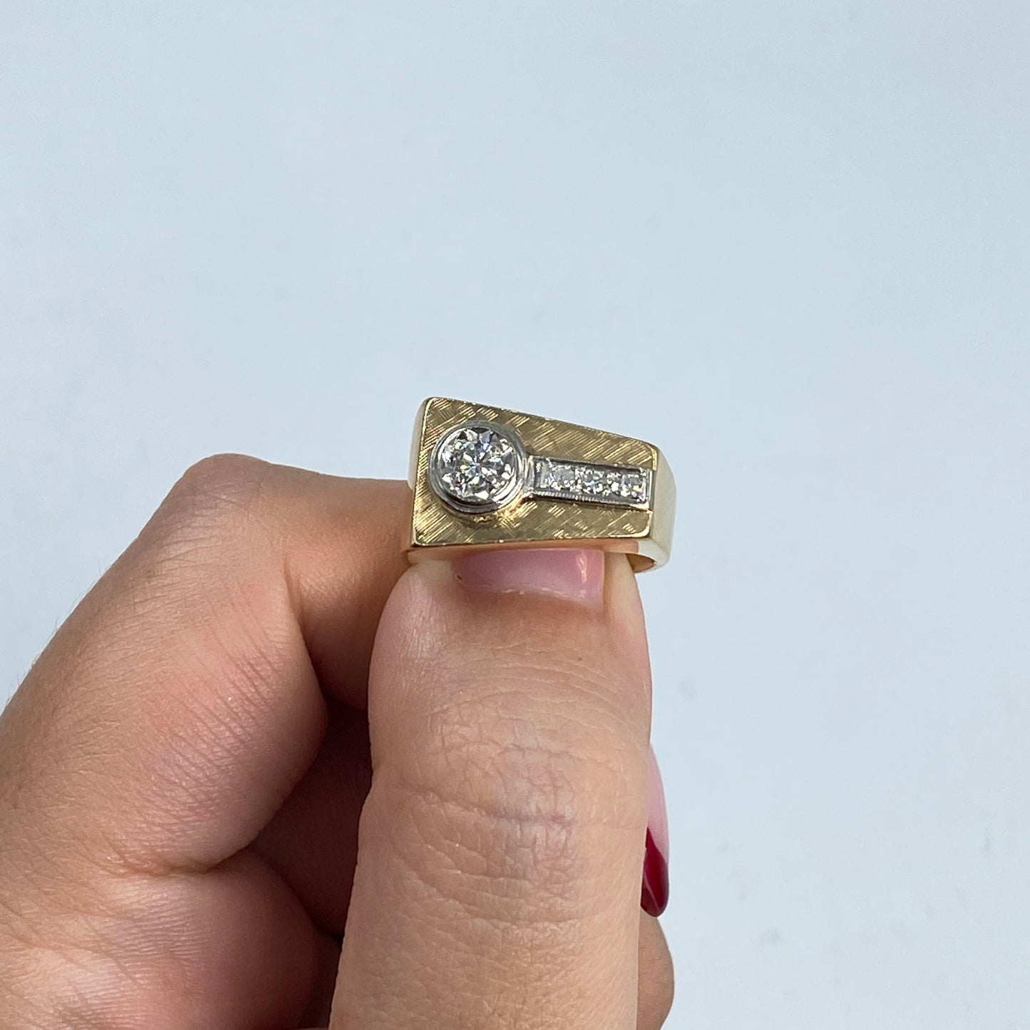 14K Diamond Deckard Ring