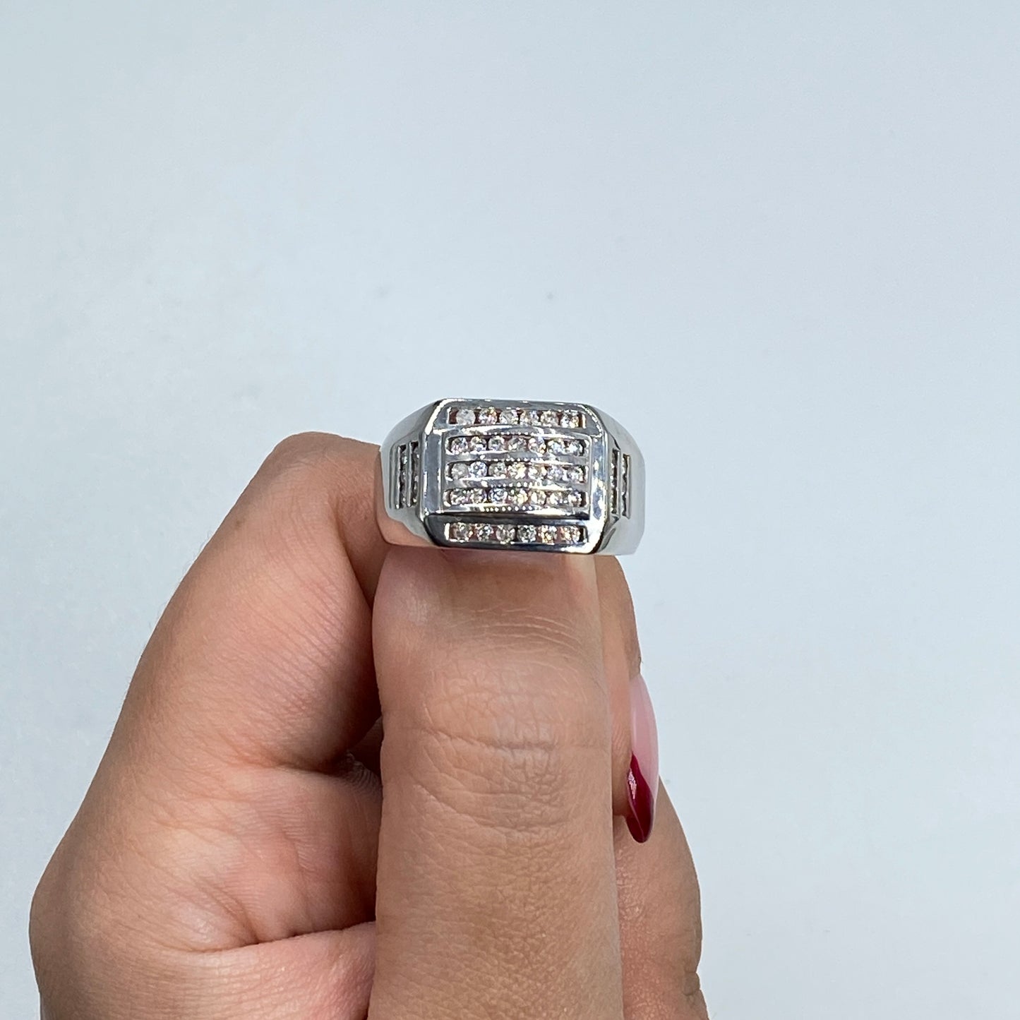 14K Diamond Tyrell Rectangle Ring