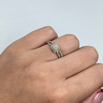 14K Diamond Honor Engagement Ring