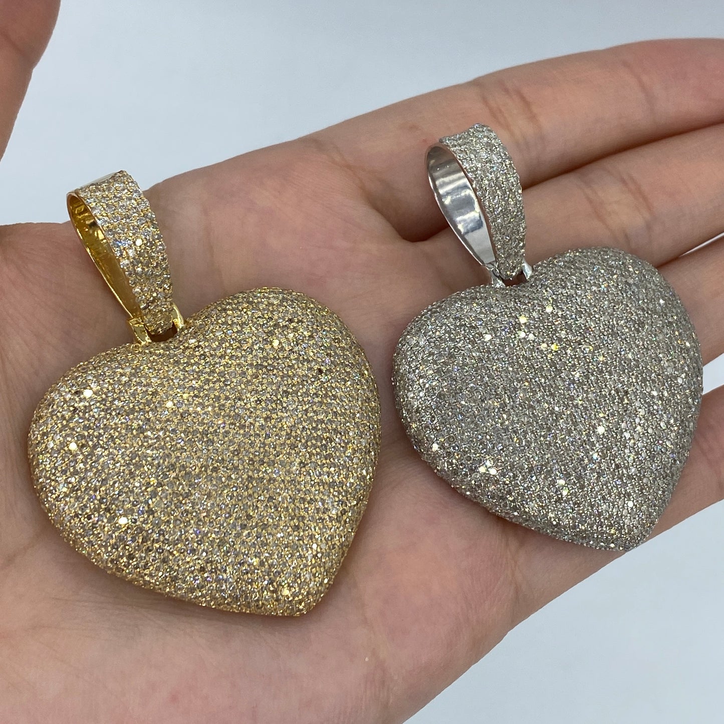 14K Jumbo Full Heart Diamond Pendant