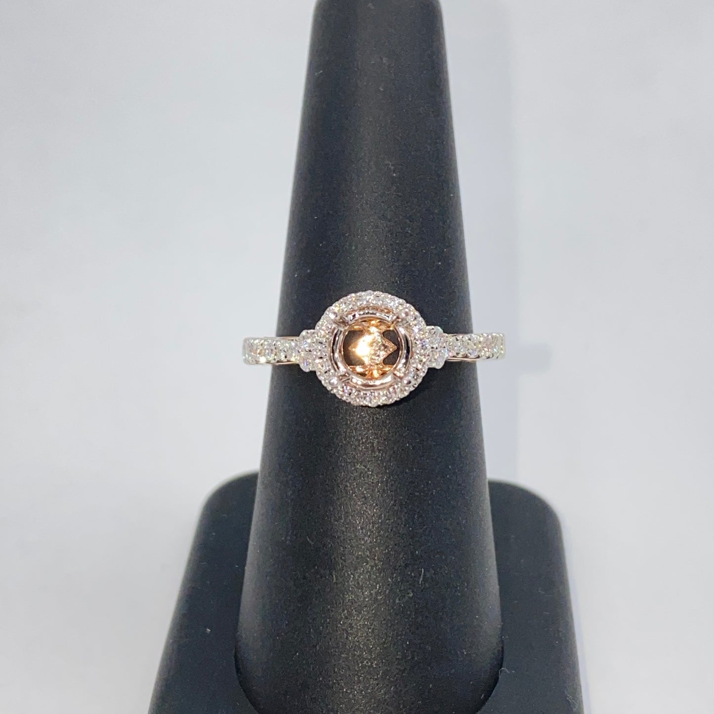 14K Rose Accent Setting Ring