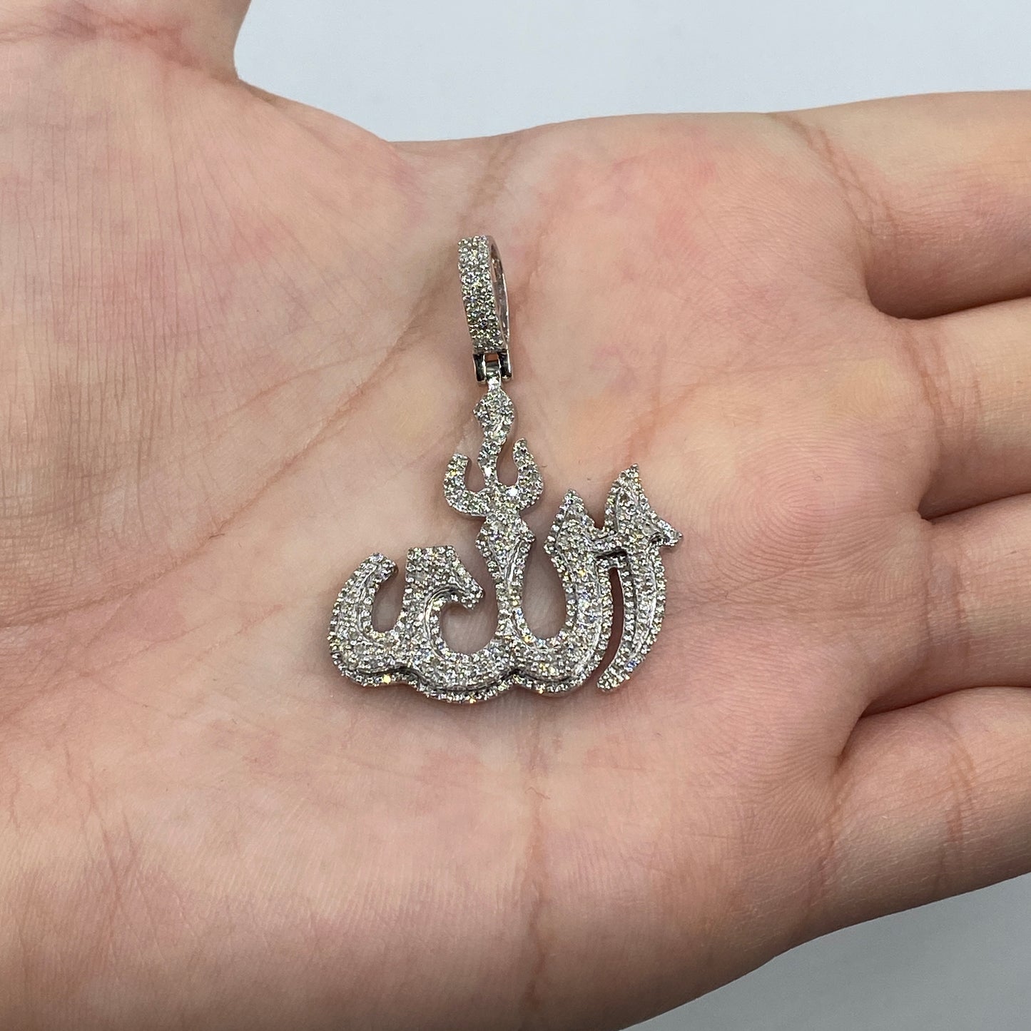 10K Allah Diamond Pendant