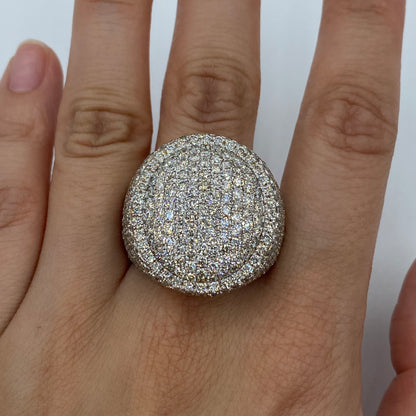 14K Jumbo Diamond Signet Ring