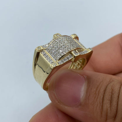 10K Rectangle Magic Carpet Diamond  Ring