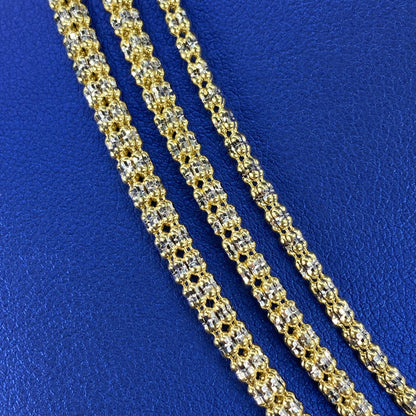 14K Ice Chain in Yellow Gold 18-24" Full Collection