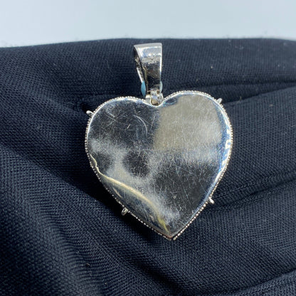 14K Chained Heart Diamond Pendant