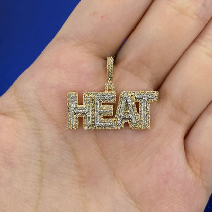10K Heat Name Plate Pendant