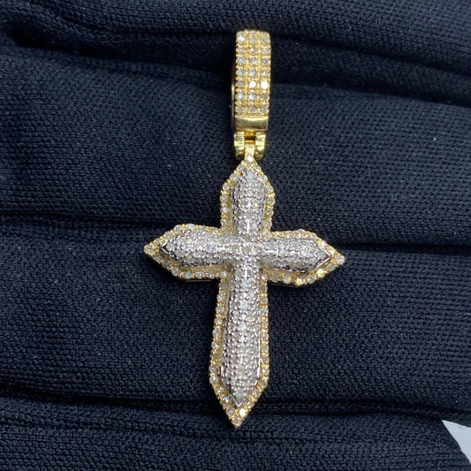 10K Angelic Cross Diamond Pendant 1.1ct