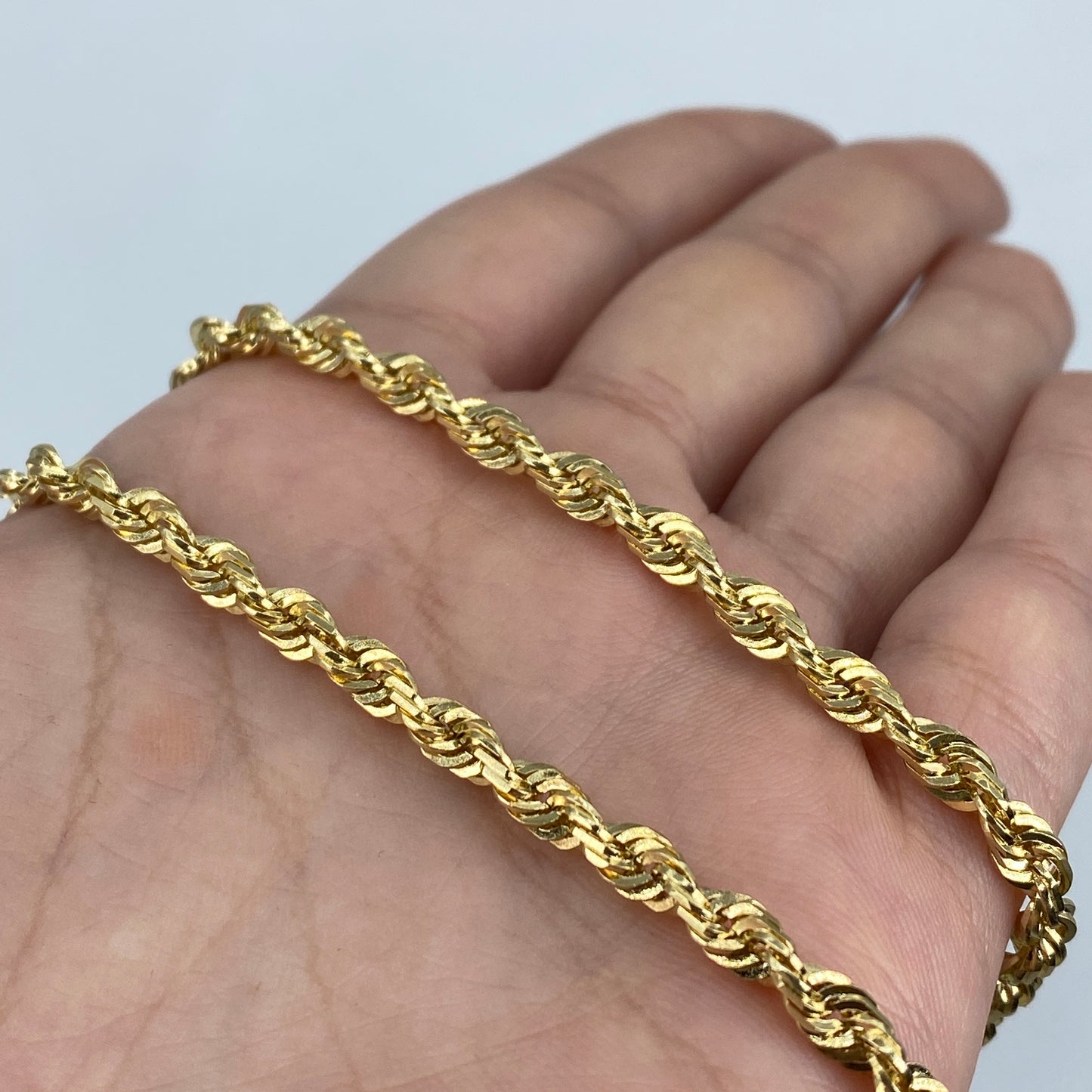 10K 4MM Rope Chain 23"