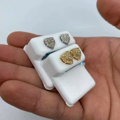14K Royal Heart Diamond Earrings