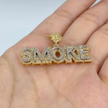 10K Smoke Name Plate Pendant