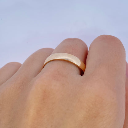 14K Solid Yellow Gold Band Ring