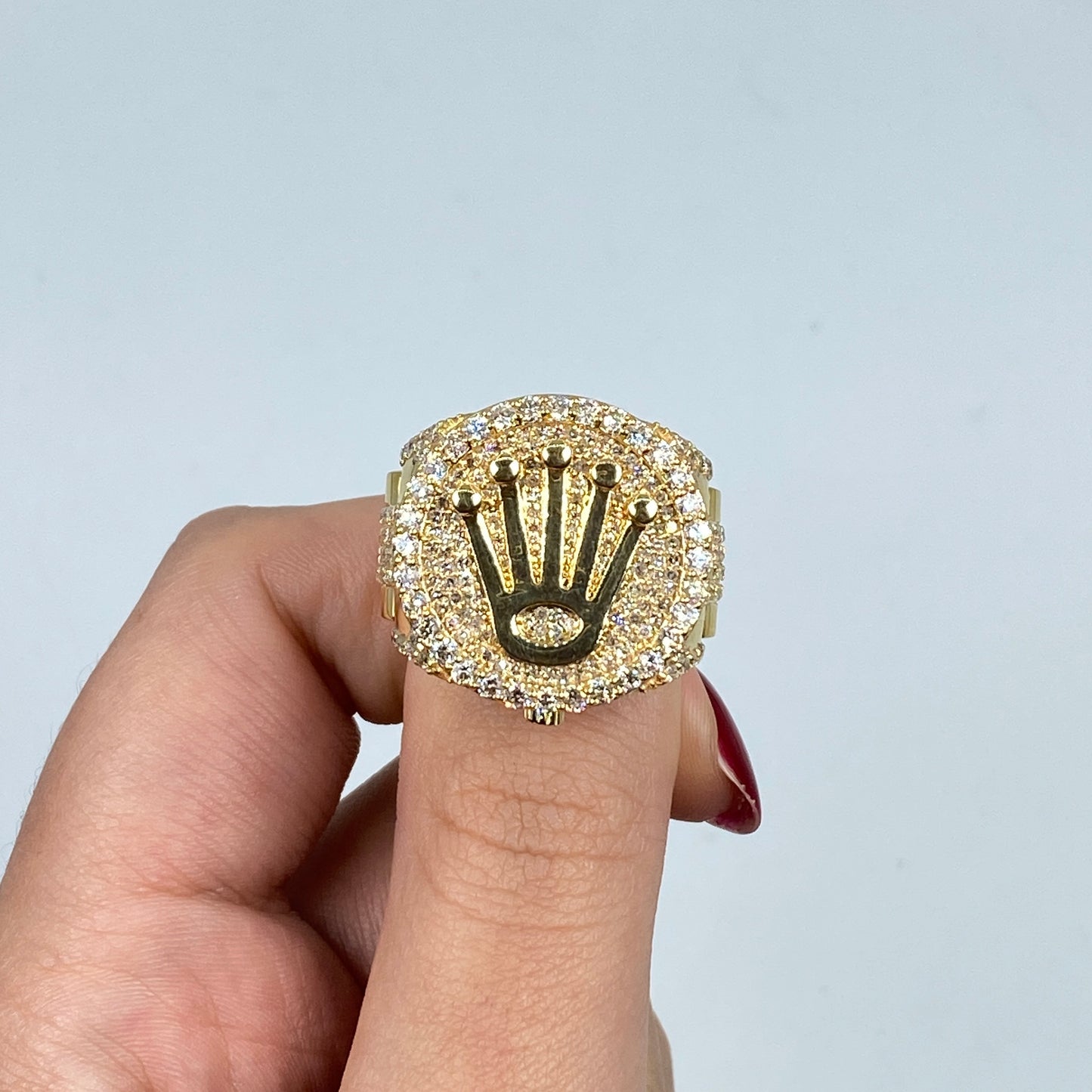 14K Jumbo Crown Diamond Ring