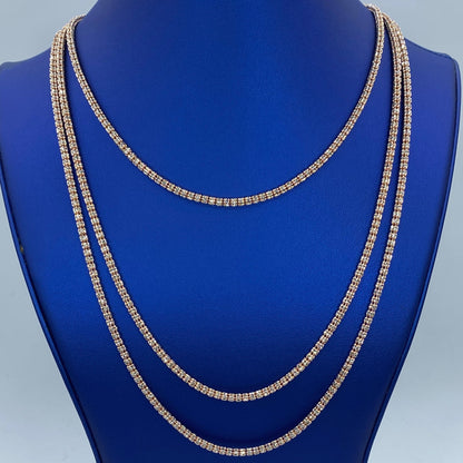 10K 4.1MM Ice Chain in Rose Gold 16-24"