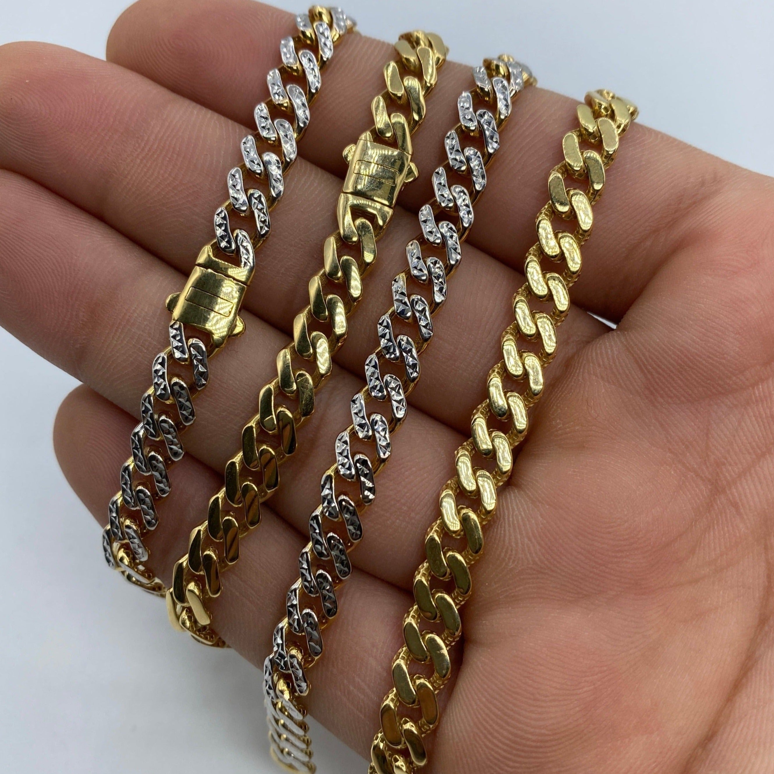 10K Yellow Gold Monaco Bracelet 9 inch 15mm , cuban link hand chain Re –  Globalwatches10